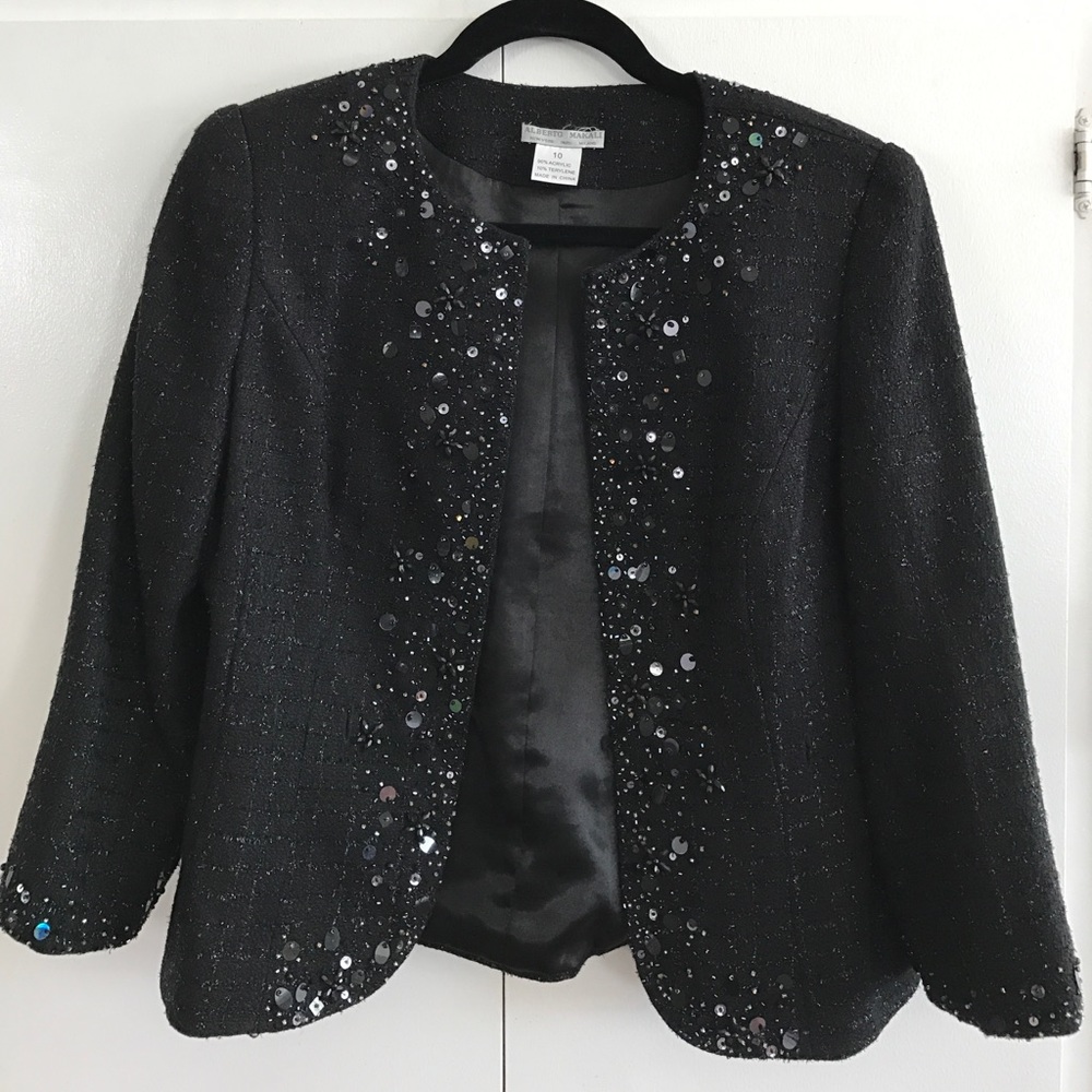 Black Beaded Formal Jacket